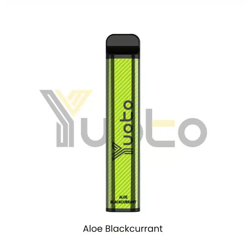 Yuoto XXL 2500 puffs disposable vape, Aloe Blackcurrant flavor, green