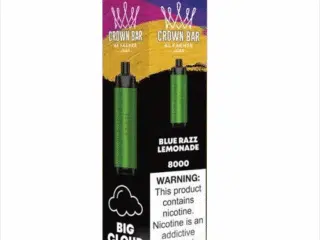 Al Fakher Crown Bar 8000 Puffs Disposable Vape Blue Razz Lemonade Flavors