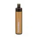 VGOD Dry Tobacco disposable vape, tan device on white background