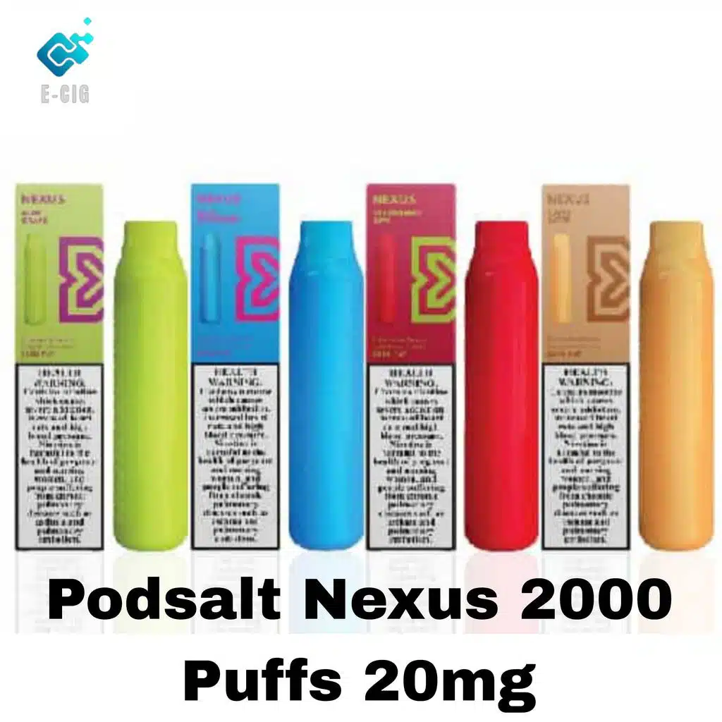 Podsalt Nexus 2000 Puffs Disposable Vape with Box, 4 Different Flavor Devices