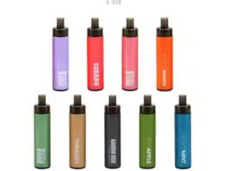 VGOD POD 4K disposable vape lineup of 9 flavors on white background