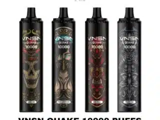 VNSN Quake 10000 puffs disposable vape lineup with four graphic designs
