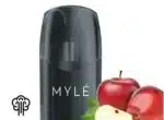 Close-up MYLÉ pod with red apples and apple slice, Red Apple flavor