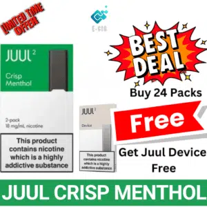 Shop Juul 2 Crisp Menthol – Buy 24 Packs & Get a Juul 2 Kit Free