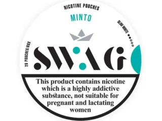 SWAG Slim Minto nicotine pouch can, 20 pouches at 12mg per pouch