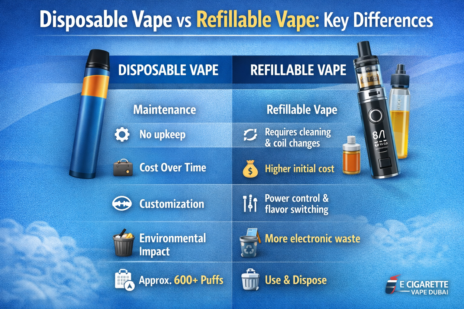 Disposable Vape vs Refillable Vape