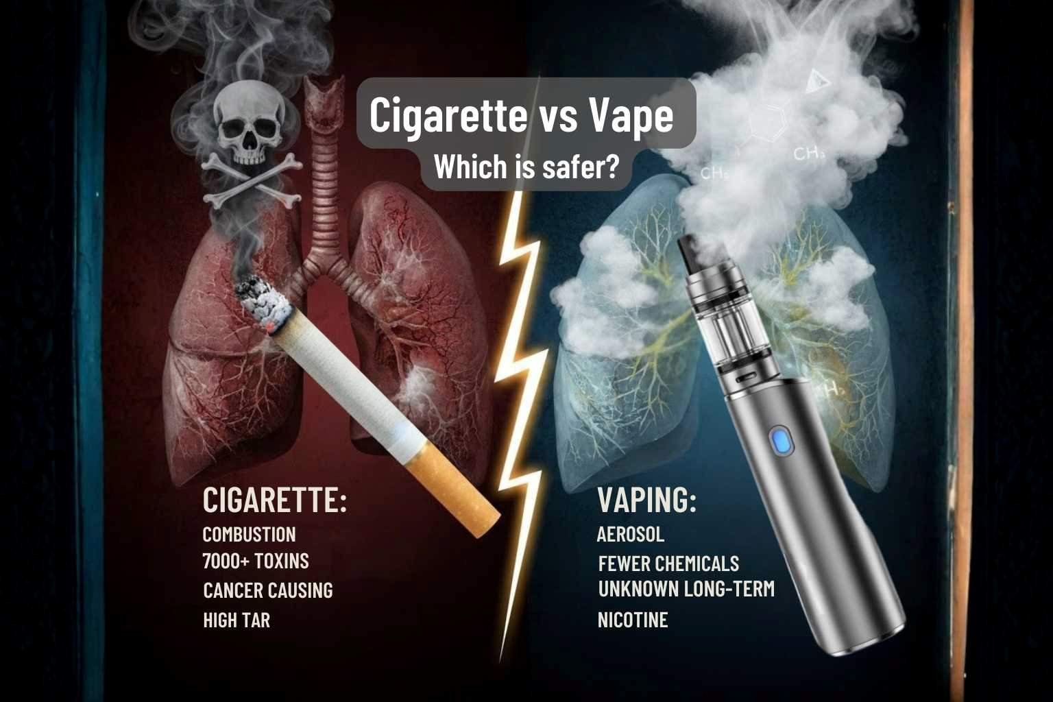 Vape vs Cigarette – Which Is Safer?