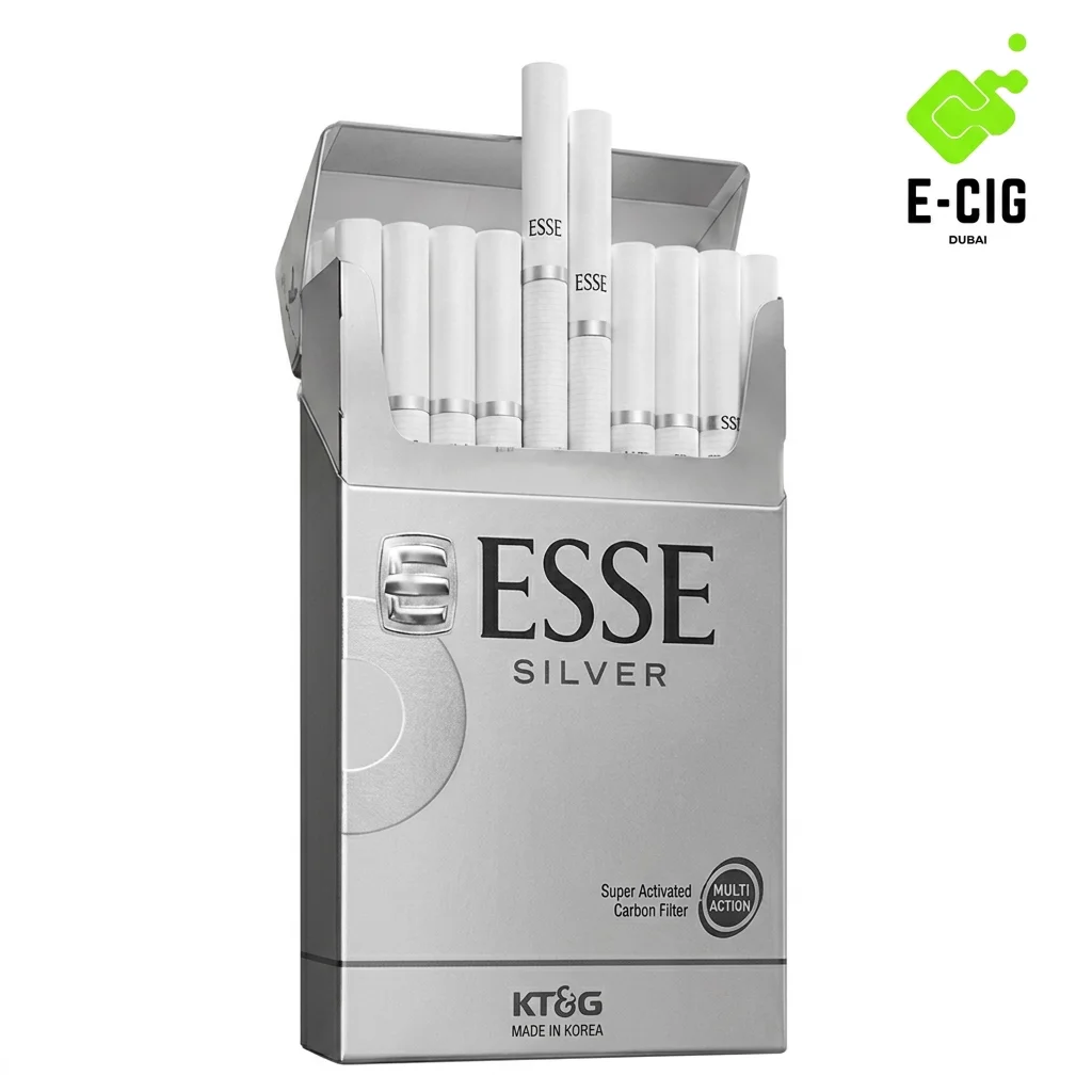 ESSE Silver cigarettes open pack – E-Cig Dubai