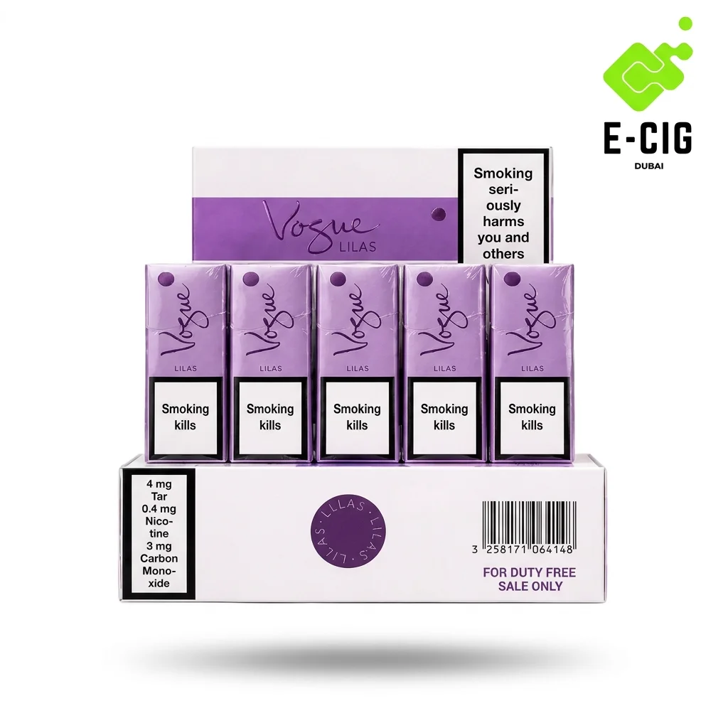 Vogue Lilas cigarettes carton display – E-Cig Dubai
