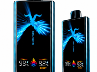 IGNITE V300 30000 50mg disposable vape devices on white background