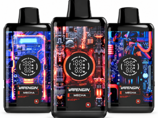 Vapengin Mecha 50000 disposable vape devices on white background