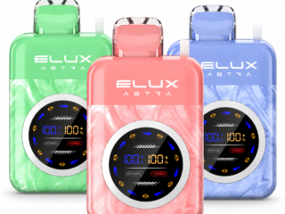 Elux Astra 50000 50mg disposable vape devices on white background