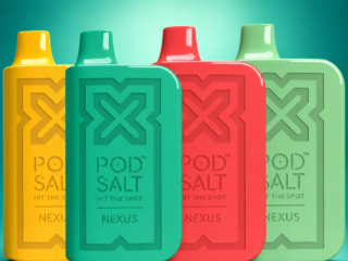 Pod Salt Nexus 6000 disposable vapes in four colours