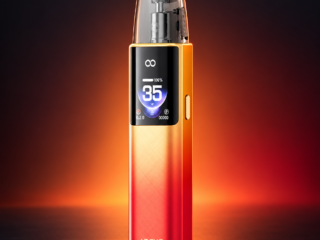 VOOPOO ARGUS G4 black pod kit with colour screen on white background