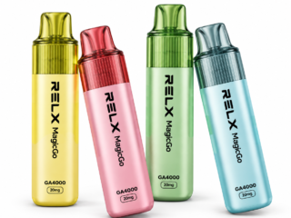 RELX MagicGo GA4000 20mg disposable vape devices in four colours