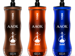 AAOK H159 110K hookah disposable devices on a white background