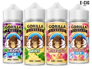 Gorilla Premium e-liquid 100ml 3mg flavors – E-Cig Dubai