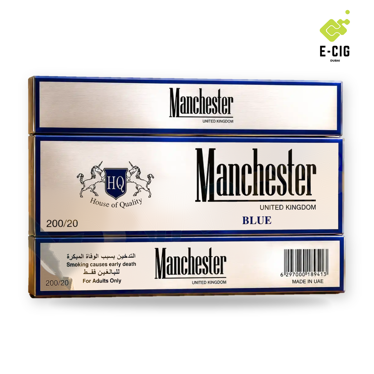 Manchester Blue Cigarettes Dubai Smooth King Size Blend