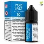 Pod Salt Blueberry Mist 20mg 30ml nicotine salt e liquid bottle and box in Dubai